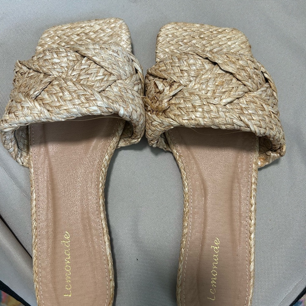 Tan Espadrilles with Intricate Woven Design